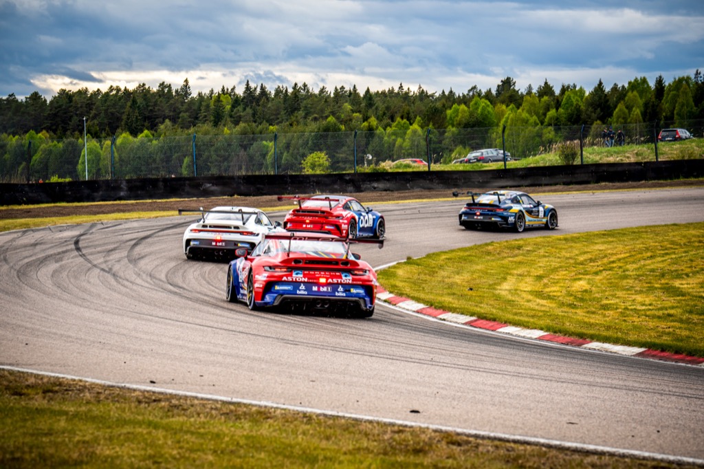 Gustav Krogh i svær Porsche Carrera Cup-premiere på Anderstorp.
(Foto: Porsche Carrera Cup Scandinavia)